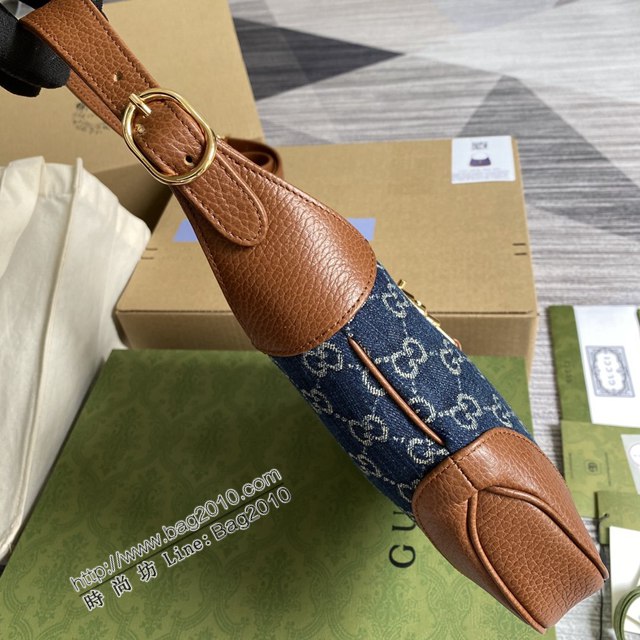 Gucci2021新顏色女包 古馳復古牛仔布包 Gucci丹寧系列腋下包 636706  ydg3194